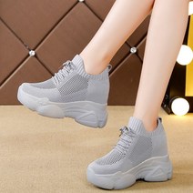 명브띠 하이넥 여성 메쉬 키높이 운동화 9cm