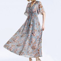 DarjinQD 쉬폰원피스 꽃무늬원피스 꾸안꾸원피스 편하다원피스