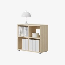 한샘 플롯 책장 2단 80x40cm (옵션 택1), 내추럴오크