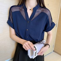 에쉬울프 루즈핏 여성 블라우스 여름