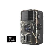 야생동물관찰카메라 카메라 Hunts 16mp 1080p 휴대용 낮 밤 사진 비디오 촬영 흔적 다기능 야외 동물 관찰 132, 32g 카드로