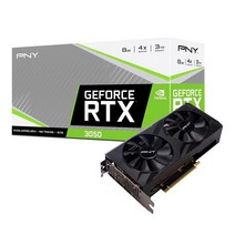 PNY GeForce RTX™ 3050 8GB Verto 듀얼 팬 그래픽 카드, PNY Dual Fan