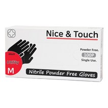 나이스앤터치 니트릴장갑 블랙 M 100pcs 3box