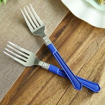 바보사랑 홈파티 플레이팅 포크 (10개입) 블루.파티해, 그린, 선택:그린