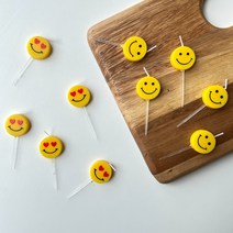 하피블리 생일초 케이크초 [당일배송], 07. 스마일초 5P, 눈하트, 단품