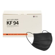 퓨어네이처 [퓨어네이처] 덴탈형 KF94 마스크 50매입 대형 블랙 국내생산, 블랙/L