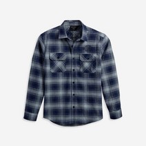 [할리데이비슨] 남성 사파리 플란넬 긴팔셔츠 BLUE