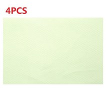 쇼케이스 음료수냉장고선반에 대 한 4PCS 냉장고 라이너 Washable 매트 커버 패드 유리 캐비닛 서랍에 조직, green_45 x 30CM