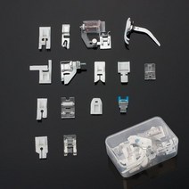 핸드미싱기 4/6/11/15p 재봉틀 노루발 키트 형제 가수 Janom 발 도구 바느질 액세서리, 15pcs box-B