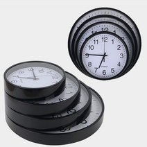 복고 무지 벽시계 클래식 무소음 원형 레트로, 색상/사이즈, 실버 - 34.5cm