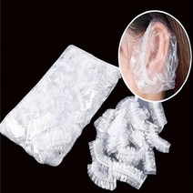 중국 OEM 일회용 미용실 염색용 비닐 귀마개 귀커버 100개, 이어캡100매(투명)