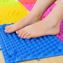 마사지매트 건강관리 발지압판 혈액순환 발바닥 지압발판1+1 발매트, 지압발판 레드_지압발판 블루