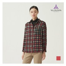 [올리비아로렌(공식)] [VVOLIVIA] 칼라패치 체크 블라우스_VVCNLXF8276