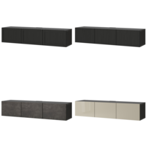 이케아 TV장식장 BESTA 베스토 TV장식장+도어 블랙브라운/한비켄 블랙브라운 180x42x38 cm