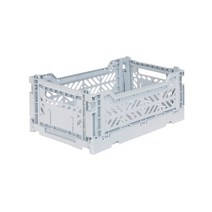 아이카사 폴딩박스 S cotton blue 코튼블루 수납박스 수납바구니 수납함 정리함, 1개