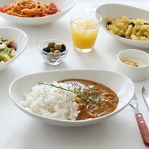 끌리메 크림화이트 2인 4인 6인 12P 15P 24P 35P 그릇세트 한식기 양식기 파스타볼 홈세트, 8)크림화이트 타원파스타볼과 래머킨 6P