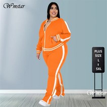 미니 송풍기 무선 전동 제설플러스 사이즈 L-5XL 두 조각 세트 여성 운동복 지퍼 스트라이프 탑 슬릿 조깅, 03 green_03 XXL