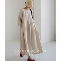 디아더컬러 여성 가을 겨울 데일리 롱 원피스 루즈핏 빅사이즈