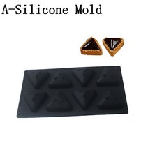 실리콘 과자 도구 케이크 금형 계란 타트 링 초콜릿 무스 디저트 금형 장식 트레이 베이킹, A-규소수지 금형본체