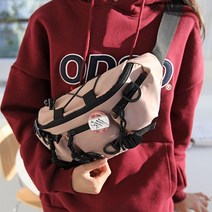 [알티피아] 지퍼 주머니 많은 허리가방 크로스힙색 여행 보조가방