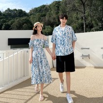 바캉스 휴양지커플룩 시밀러룩 신혼여행 동남아 비치 휴가 커플룩