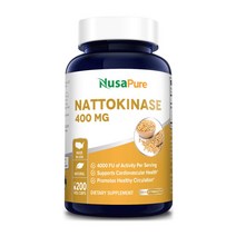 NusaPure Nattokinase Cardiovascular Circulation Health 누사퓨어 낫토키나제 200정(100-200일분), 1통(팩), 200정