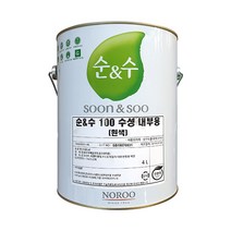 노루페인트 순앤수 100 내부용 페인트 친환경 벽지 사무실 스튜디오 4L, 아이보리/베이지 0069C