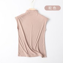 케익 민소매 반팔 터틀넥 목폴라 여자 여성 이너 레이어드 조끼 베스트 티셔츠 S460