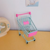 촬영용 파스텔 쇼핑카트 초소형 미니카트, 블루 핑크 트럼펫
