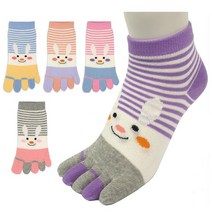 여성 링토끼 발가락양말 5켤레 여성 여자 패션 토우삭스