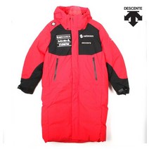 데상트패딩 JQS SM423SDJO1-RED 남녀공용 스위스 스키팀 롱다운, 색상:레드계열 / 사이즈:100
