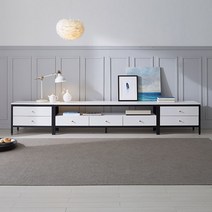 다오름 착불배송 웨이 18T LPM스틸 1600 2단 TV거실장+2단협탁2세트, 샤틴브라운, 본상품선택