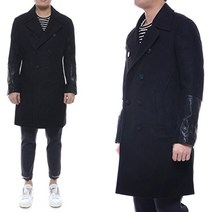 NEIL BARRETT [명품]닐바렛 남성 레더소매 6버튼 코트 PBCA204C F056C 01 PBCA204CF05 6C01