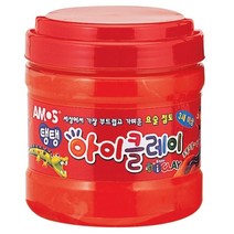 문구랑만들기랑 아모스 클레이 아이클레이 버킷 400g 10가지색상, 빨강