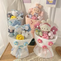 인형꽃다발 졸업식 선물 꽃다발 생일꽃다발 졸업 학예회 꽃다발 화이트데이 선물, 핑크