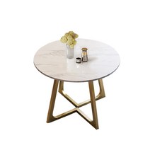 북유럽 고급 대리석패턴 세라믹 원형 대형 식탁 테이블 원탁 홈 카페 인테리어 수입 식탁 주방가구, 지름 110cm