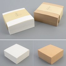 400매 정사각 무지 떡 메모지 메모 장 수첩 사무실 학원 데스크 업무 노트, 기본, 우유색