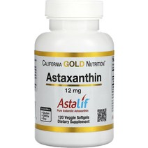 [캘리포니아 골드 뉴트리션] 공식판매처 아스타잔틴 항산화 카로티노이드 AstaLif Pure Icelandic Biologically Active 99% Isomer 12 mg