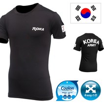 어택존 반팔 쿨론 스판덱스 검정 티셔츠 로카 기능성 군인 면 남자 단체 반 쿨 티