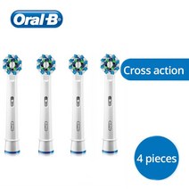 Oral B-교체용 칫솔 헤드 EB50 2D 크로스 액션 트리플 클린 소프트 브러시, [02] 4 white
