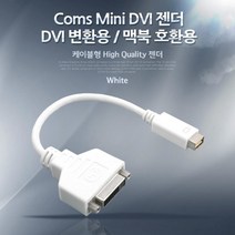 73 빵빵야 / MINI DVI 젠더 - Mini DVI 에서 DVI 단자로 변환/ 맥북 호환용 / 젠더/커넥터/D-Sub 아이폰젠더 휴대폰젠더 옥스케이블 기타 변환젠더, 단일 모델명/품번