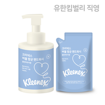 골라담기 크리넥스 버블 핸드워시 본품 500ml 1EA + 리필 450ml, 1.퓨어애플 본품 500ml x 1EA_3.클린파우더