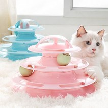 [로이모] 고양이 공놀이 장난감, 핑크
