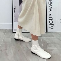 여성 짧은 앵글부츠 스웨이드 사이하이 니하이 부츠, 상세페이지 참조6, 상품선택_블랙ㅡ245