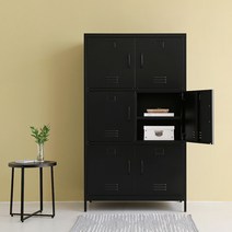 마켓비 MKB 철제수납장 캐비넷 6문 9131600, 블랙 0865.2897