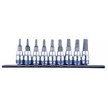 별 비트 소켓 레일 세트 (9PC) 1/4인치, 9개