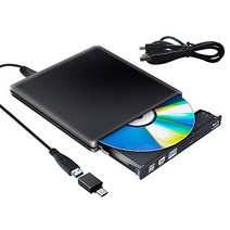 외부 Blu Ray CD DVD 드라이브 3D 휴대용 USB 3.0 USB 유형 C Bluray CD DVD RW Rom PC MacBook iMac Mac OS Windows 7/8/10/Vista -10978, 검은색