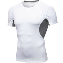 품질 건조 남성 티셔츠 크로스 핏 체육관 러쉬 가드 스포츠웨어 압축 피트니스 탑 러닝 저지 스포츠 셔츠, [04] XL, [01] A
