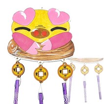 기타 바보사랑[오렌지e몰]방문걸이(도어벨) 통나무 돼지