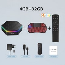 TV수신기 지상파안테나 공중파안테나 공청안테나 T95 Android 12.0 Box 2.4G5.8G 4GB RAM 32G 64G Dual Band Wifi6 BT 5.0 Smar, Eu 플러그, 07 4G 32G VoiceKeyboard